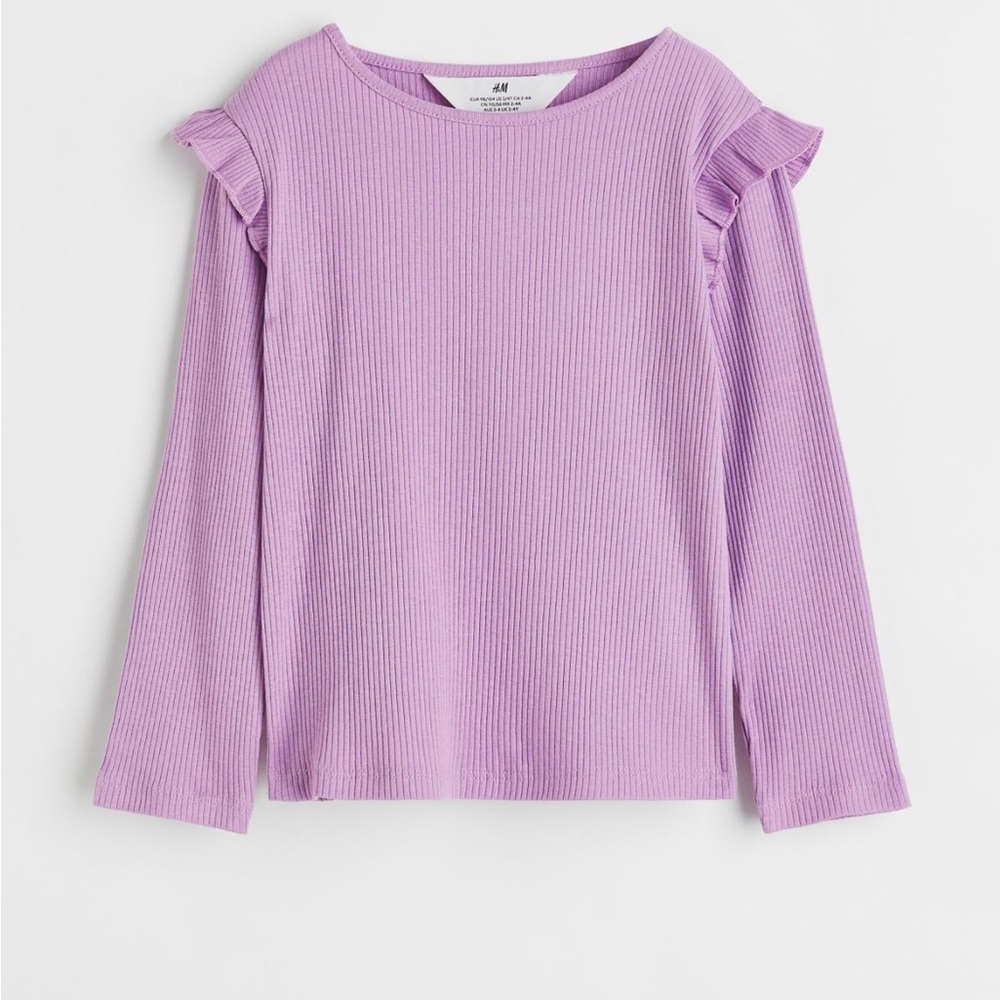 H&M Ruffle trimmed long-sleeve top, 2T